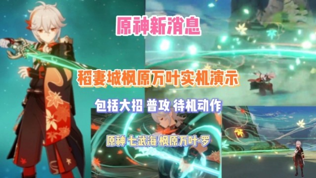 原神16版本角色桐原万叶角色技能演示
