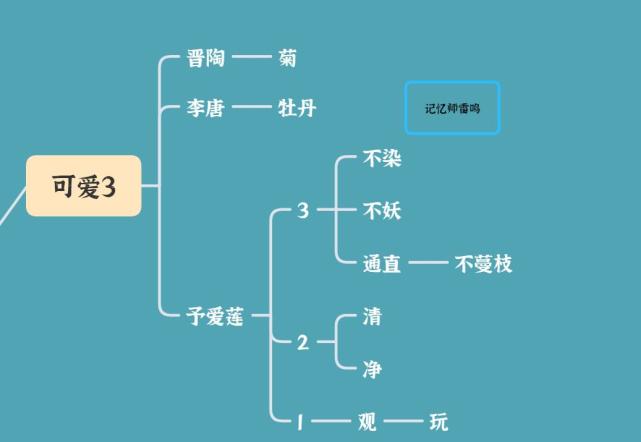 初一学生《爱莲说》记不牢,画画思维导图,手脑结合记得更清楚