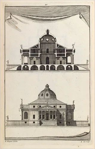 帕拉第奥设计的圆厅别墅(意大利语:la rotonda)
