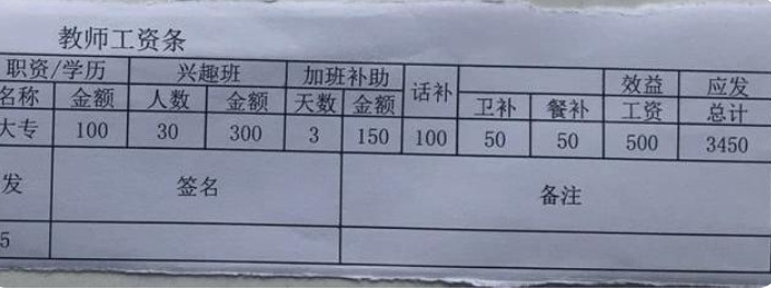 教师的真实工资有多少,多位老师晒出自己的工资单,看完你羡慕吗