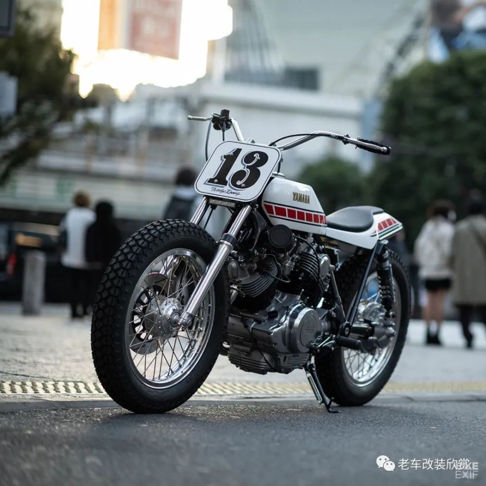 雅马哈天王xv750改tracker