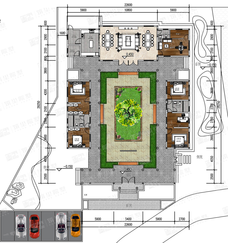 现代四合院怎么设计,以一个案例告诉你中式别墅设计的
