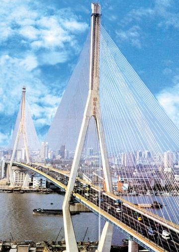 1991年世界第一斜拉桥杨浦大桥的建设