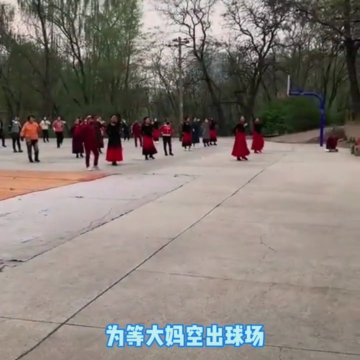 鞍山广场舞大妈占领篮球场少年对着树桩练投篮不觉得惭愧吗