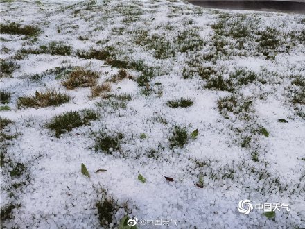 云南文山州突降冰雹 满地冰雹大小鸽子蛋