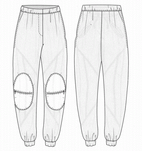 服装设计裤子设计平面款式图10款女裤结构纸样分享