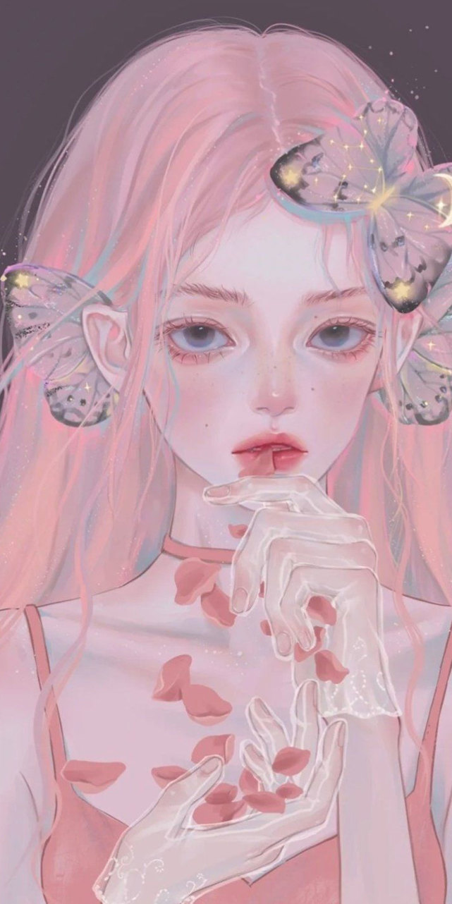 动漫壁纸:女生仙境手机壁纸,好想给喜欢的男孩子穿一次婚纱