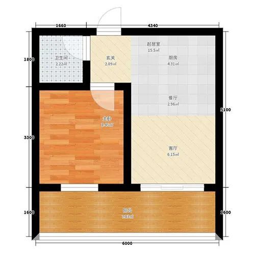 一居室小户型装修设计一室一厅装修案例效果图