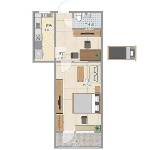 一居室小户型装修设计一室一厅装修案例效果图