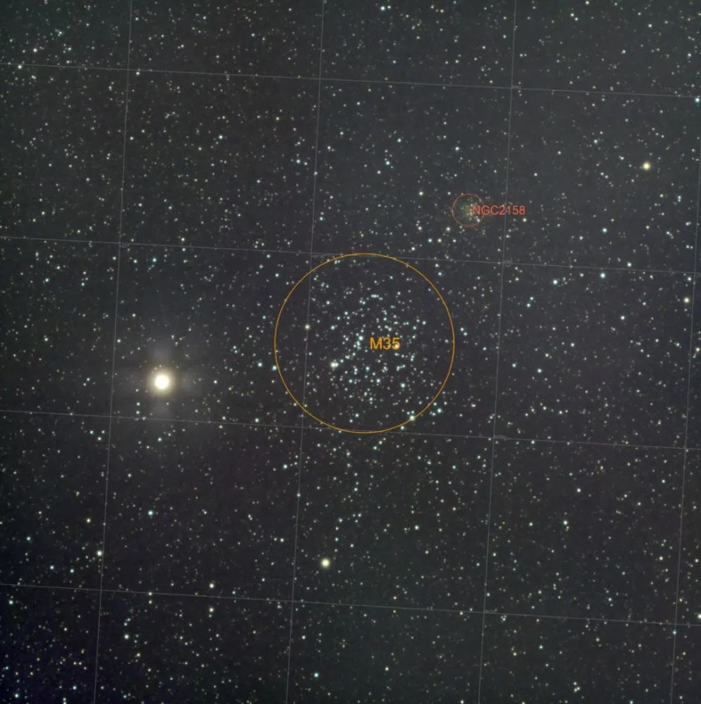 27日晚间节目——年度第二大满月,火星合影双子座鞋扣星团(m35)