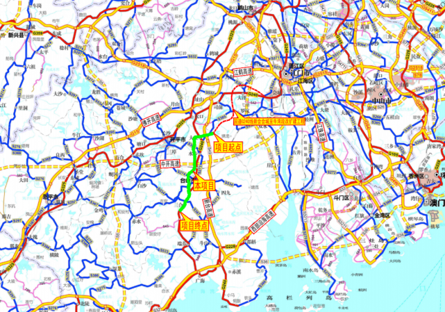 项目与中开高速,台开快速路等高快速路对接,可快速到达台山和开平城区