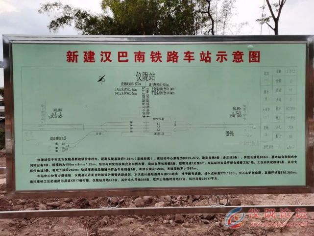 汉巴南铁路仪陇车站示意图,规划图来啦