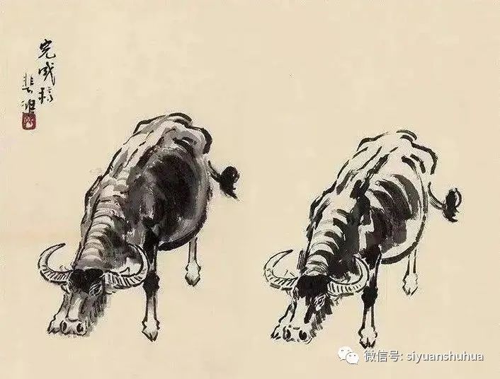 (十六)胡也佛画牛胡也佛(1908-1980),浙江余姚人,现代著名书画家.