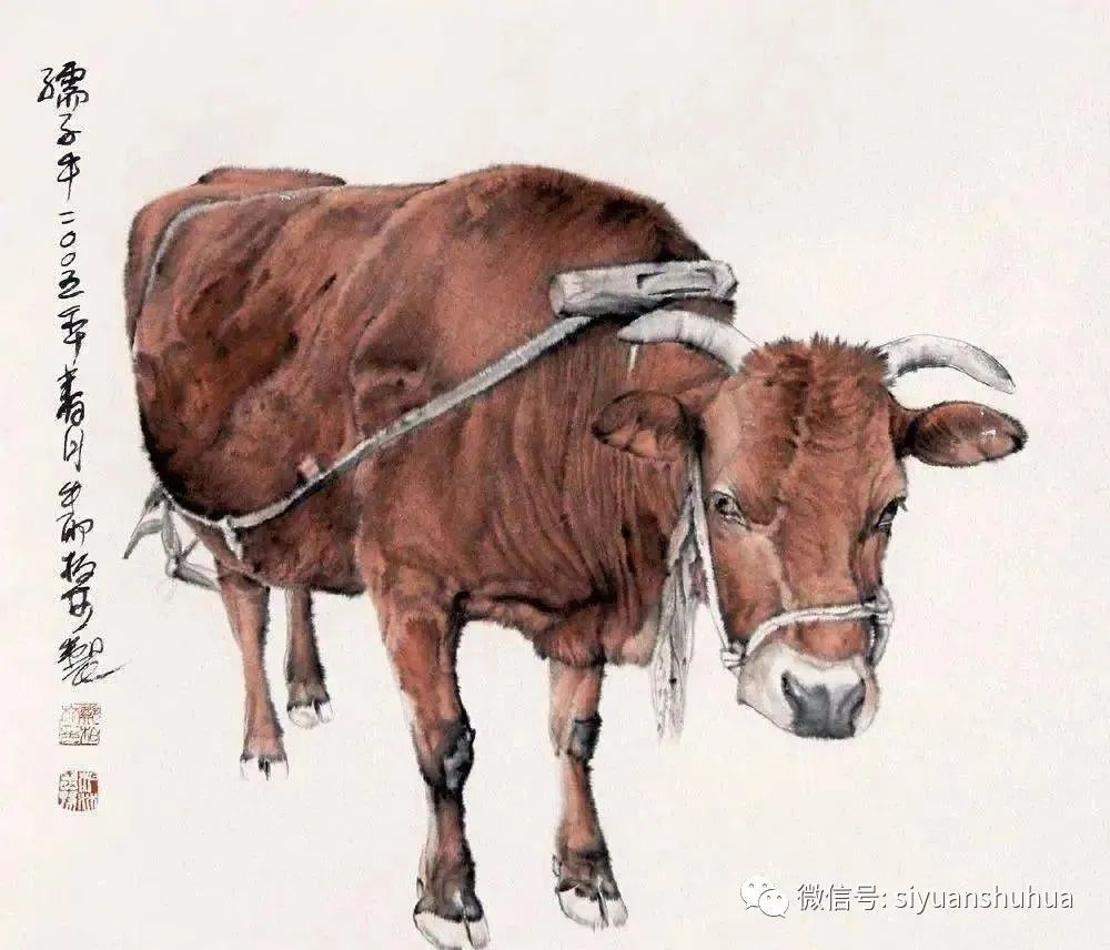 画牛蓝健康(1963-),广西上林县人,当代画家,现为中国美术家协会会员
