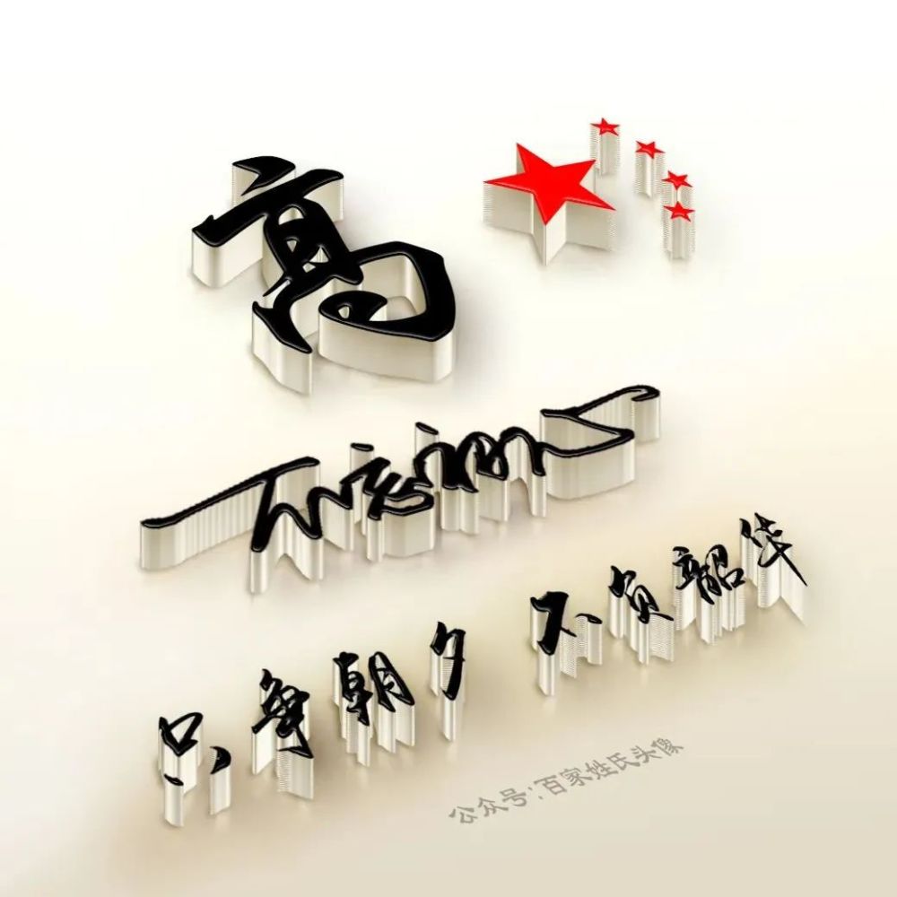 200张全网最火3d立体姓氏头像丨只争朝夕,不负韶华