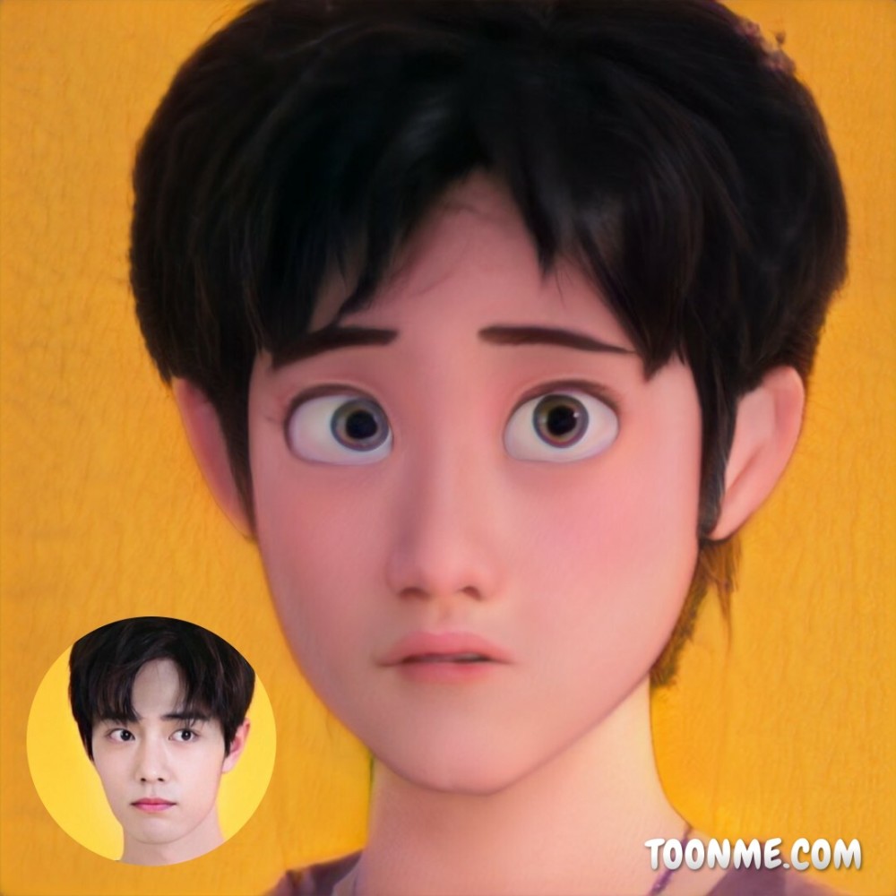 当明星用迪士尼卡通滤镜
