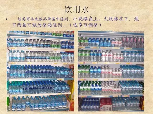 超市酒水饮料的陈列