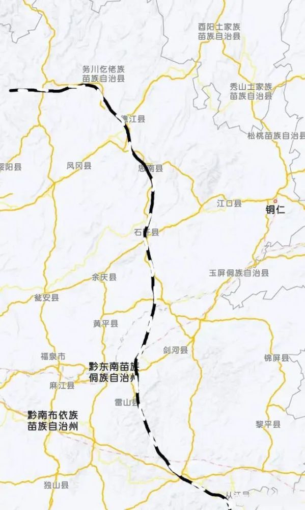 涪柳铁路贵州境内路线最终版本确定经过贵州东部所有地区