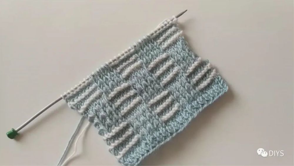 毛线编织教程横竖交叉花纹的编织方法