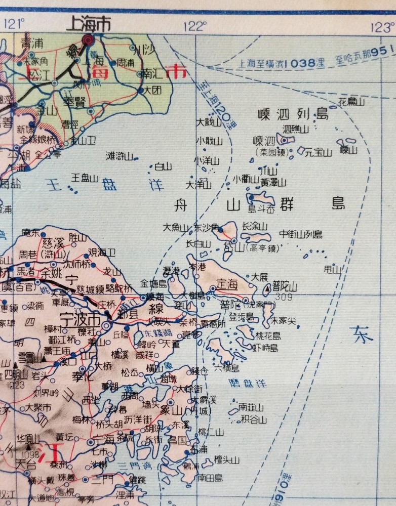 1965年版的舟山地图