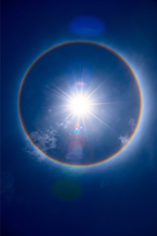 日晕的光圈意味着圆满|光圈|卷层云|太阳|彩虹|日晕