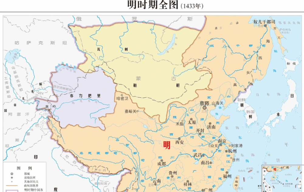 一张明朝时期的地图,暴露出明清两朝的差距,网友:差的不止一点点