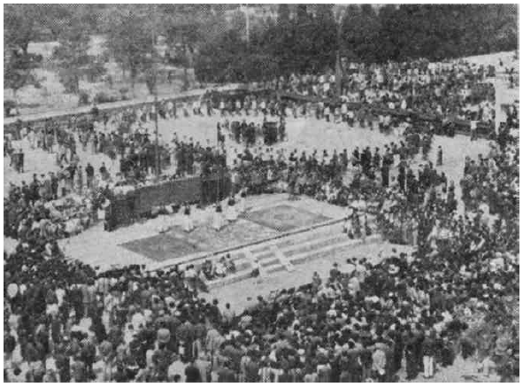老照片 1961年北京人民欢度五一国际劳动节