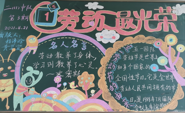用黑板描绘劳动故事,沪上学校这些黑板报作品你最喜欢