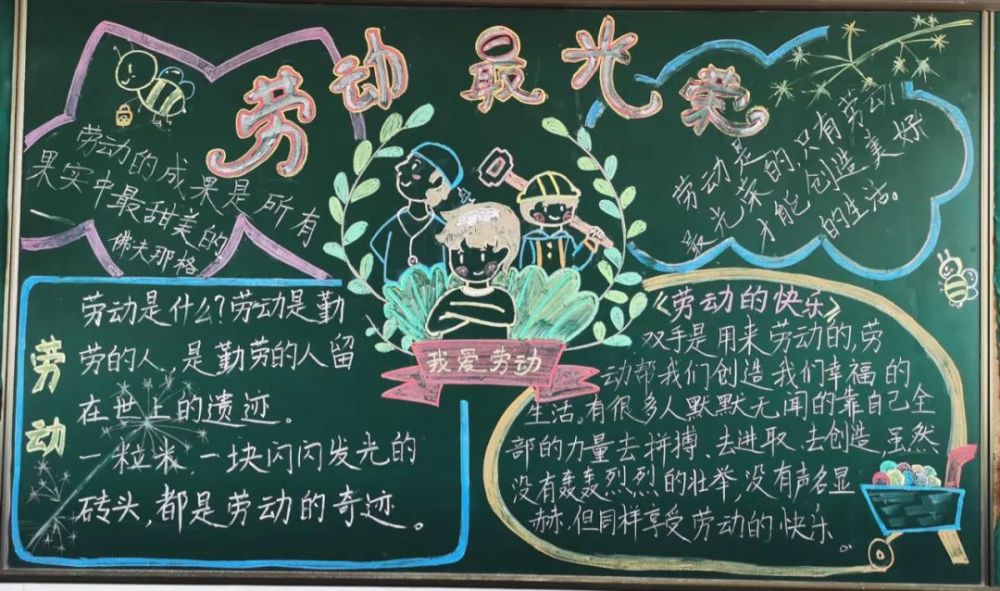 用黑板描绘劳动故事,一起参与沪上16区黑板报评选吧