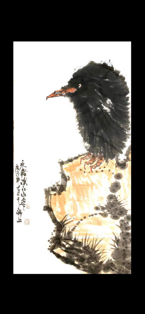 国画大家,指墨画艺术大师朱祖国老师作品