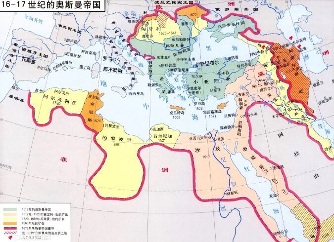 土耳其奥斯曼王朝极盛疆域