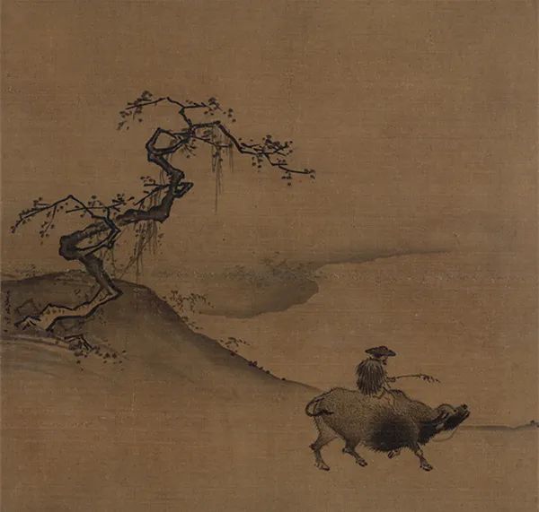 南宋,夏圭《秋郊归牧图》
