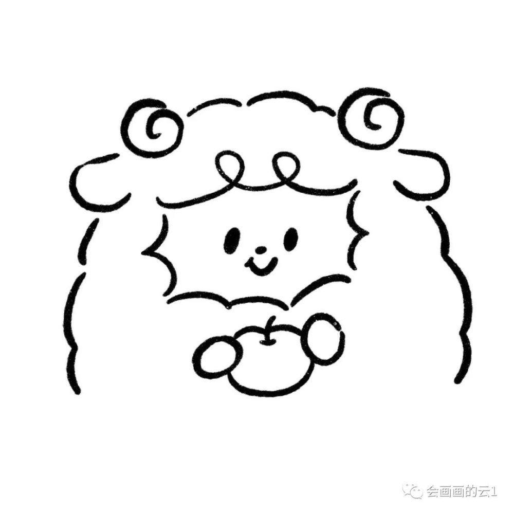 可爱的小动物简笔画头像