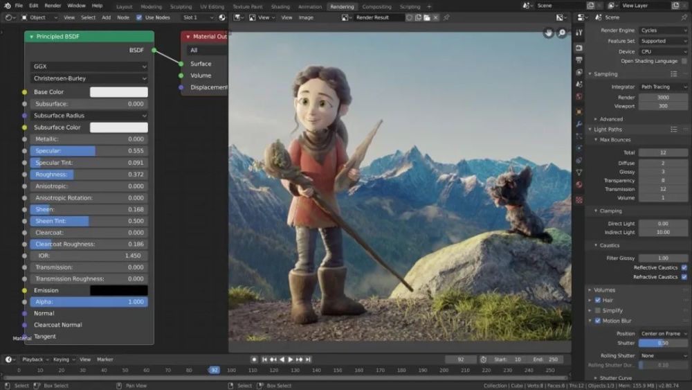 blender:免费的三维建模动画制作软件