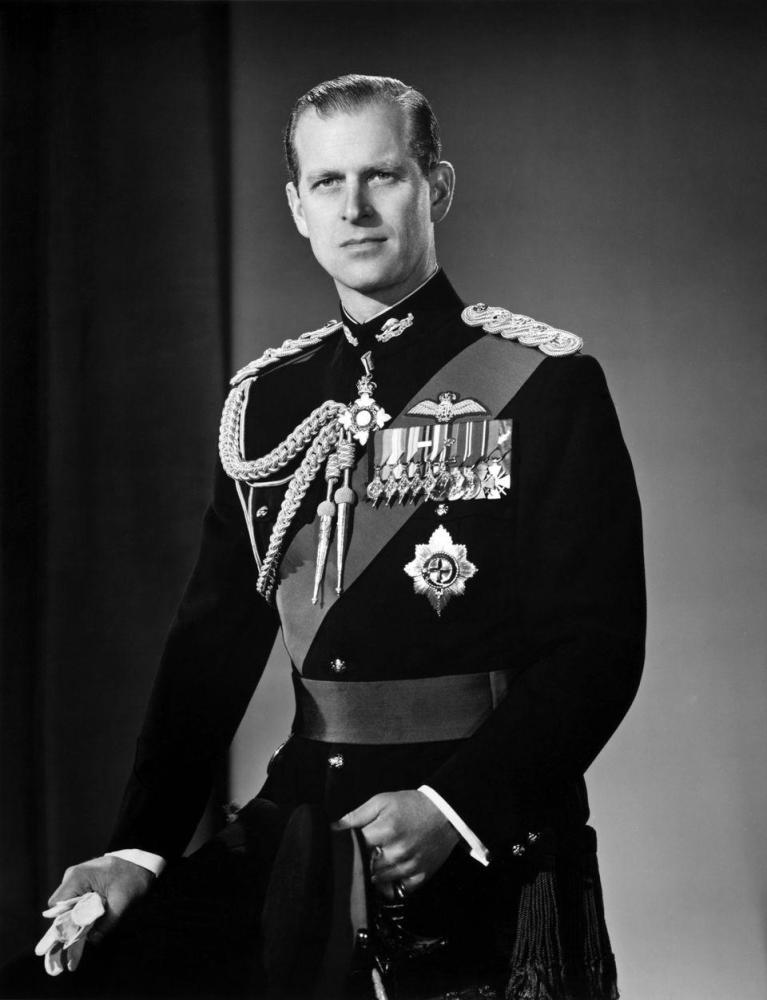 1958年12月,英国爱丁堡公爵菲利普亲王在白金汉宫