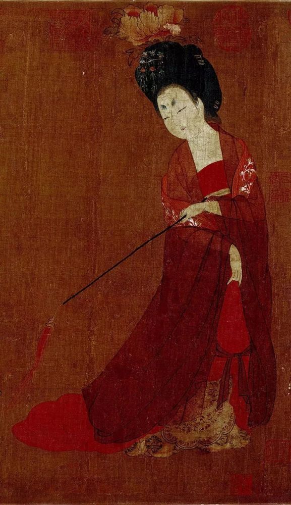 《簪花仕女图》告诉你,唐代美女如何装扮自己