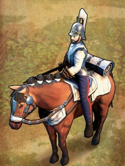 铁罐头的全装骑士失去了他们的优势,而中型装甲的胸甲骑兵和翼骑兵