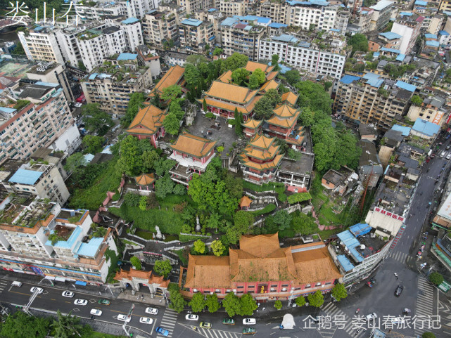 贵州遵义:航拍千年古刹湘山寺