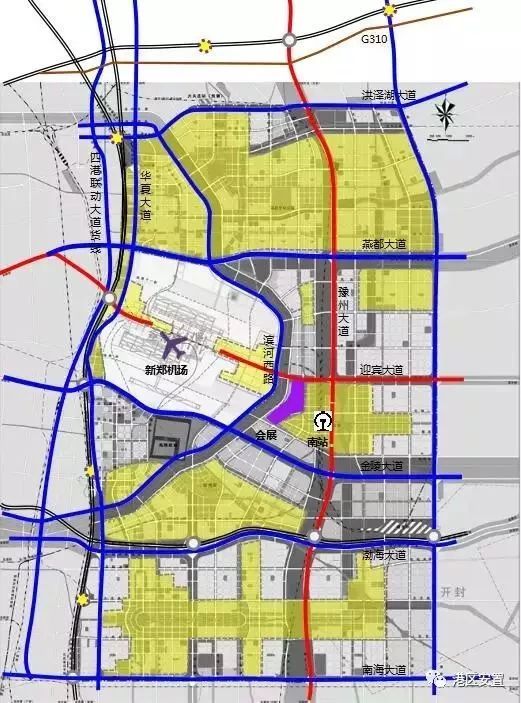 航空港实验区"六横四纵半环"快速路网体系规划图迎宾大道(省道317)