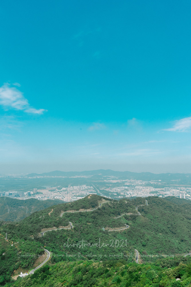 户外徒步阳台山深圳西部地区最高峰