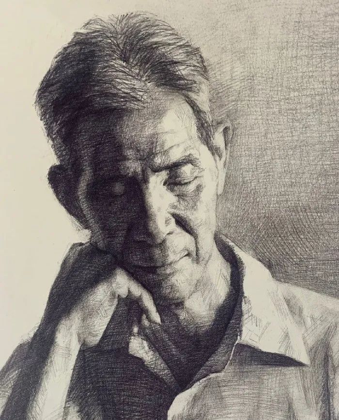 广美油画系副教授谢楚余素描作品