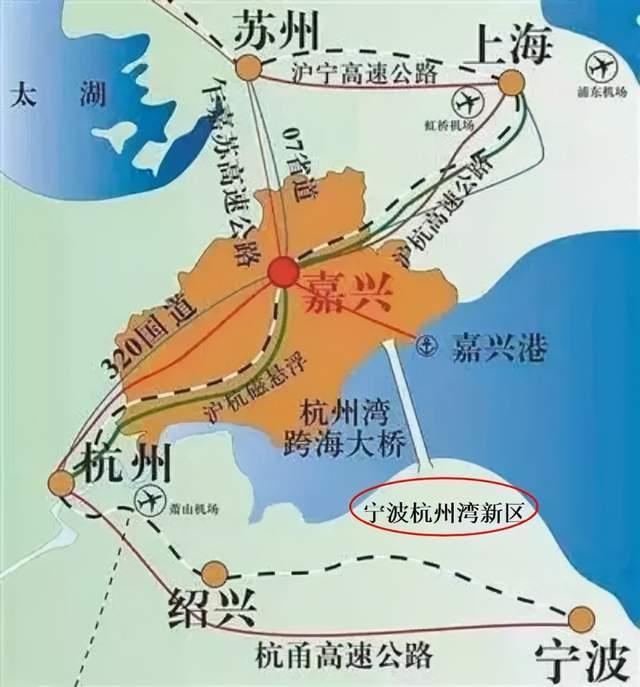 可以看到,大湾区中宁波杭州湾新区处于核心的位置!