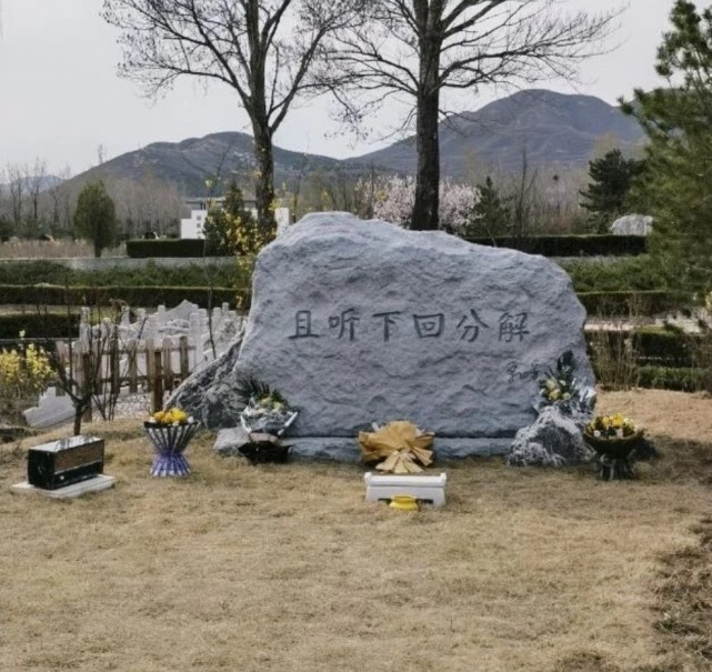 单田芳墓碑上只有6个字,却写满了心酸和感动