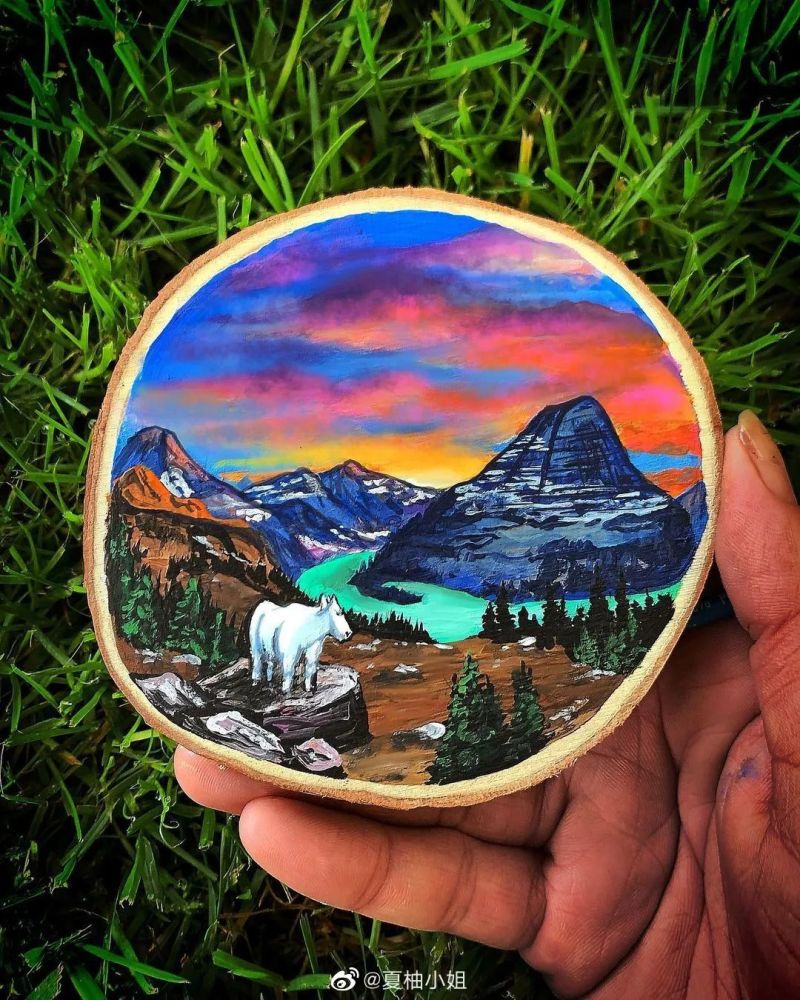 绚丽古朴的木片画