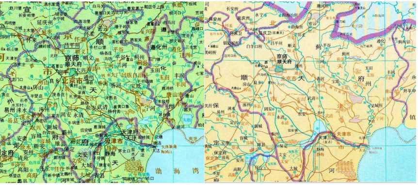 顺天府辖地之广,不仅包括了今天北京市的大部,还包括了今天的廊坊市