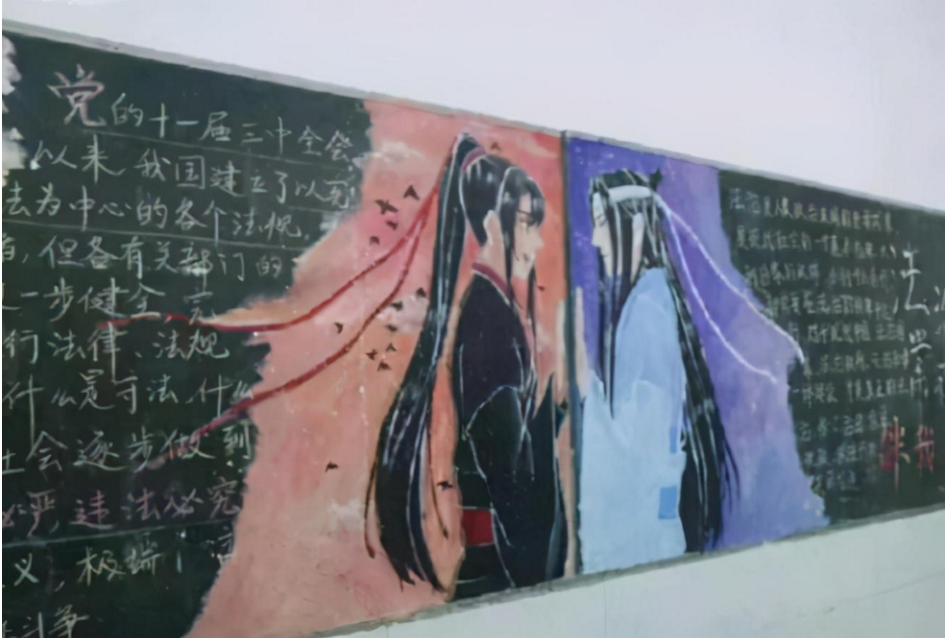 高中生"黑板报"走红,老师看后自愧不如,直言是学美术的好苗子