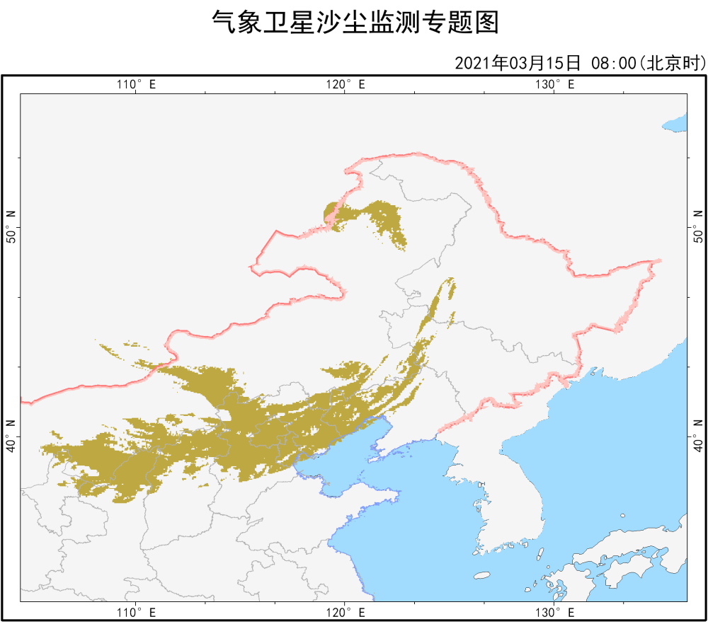 今年四次沙尘走的路线不一样!来看卫星云图