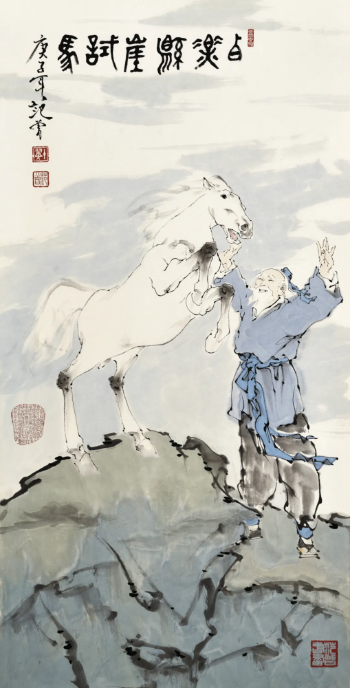 组图丨"三绝诗书画"范曾作品展亮相文宝斋