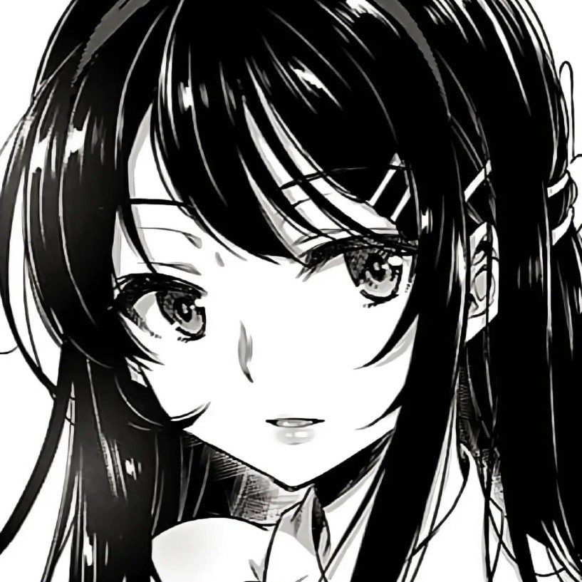 日漫黑白女生头像