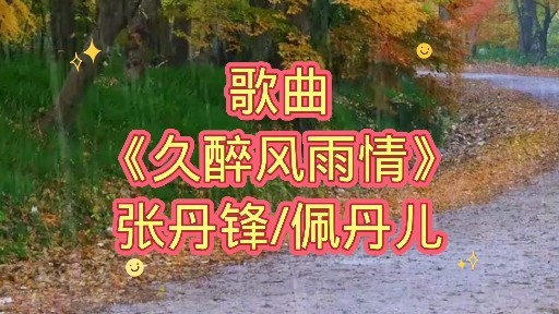 歌曲久醉风雨情张丹锋佩丹儿